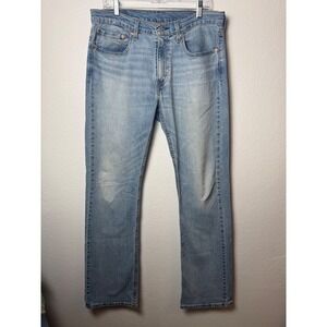 Levis 527 Slim Bootcut Jeans Men 32x32 Light Wash Blue Denim Water Less 527-0539